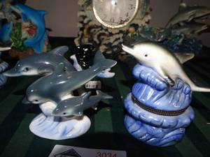 lot 3034 image: Dolphin collectibles