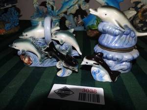 lot 3038 image: Dolphin collectibles