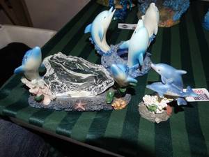 lot 3040 image: Dolphin collectibles