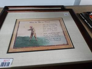 lot 3017 image: Framed wall art