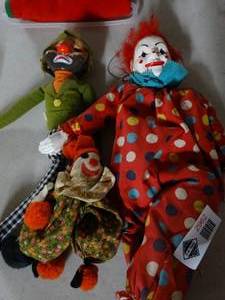 lot 2962 image: Awesome clown dolls