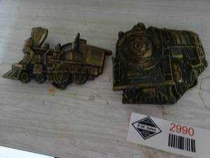 lot 2990 image: 2 Locomotive belt buckles