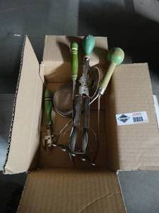 lot 2995 image: Vintage mixer & other utensils