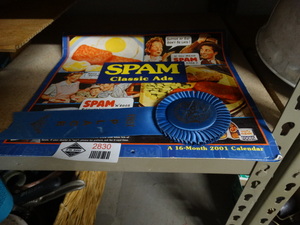 lot 2830 image: SPAM classic ads calendar