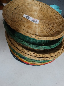lot 2853 image: Wicker style paper plate holders