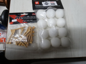 lot 2886 image: Practice golf balls & golf tees