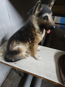 lot 2903 image: Concrete Dog statue