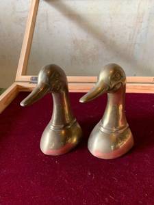 lot 6282 image: Brass Duck Bookends