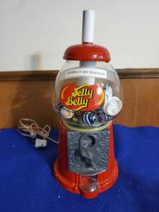 lot 6310 image: Vintage Metal Gumball Machine with Marble Decor Lamp