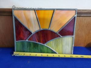 lot 6316 image: Sunset Stained Glass Piece