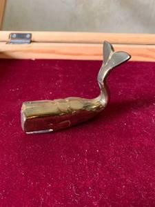 lot 6325 image: Brass Whale Paperweight