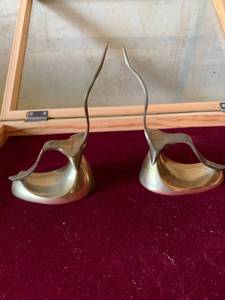lot 6331 image: Vintage Brass Bird Bookends