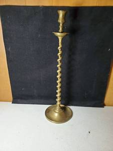 lot 6344 image: Brass Spiral Candle Stick Holder