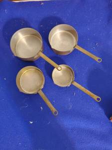 lot 6384 image: Set of 4 Copper Measuring Cups