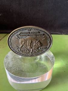 lot 6413 image: Running Strong For American Indian Youth Belt Buckle