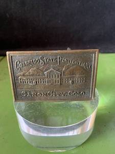lot 6414 image: Colorado State Penitentiary Canyon City Colorado Belt Buckle