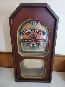 lot 6431 image: Chivas Regal Blended Scotch Whiskey Clock - Needs Battery -Missing Pendelom