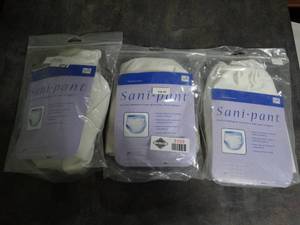 lot 3193 image: Lot of 3 Sani-Pants , Two X-Large and One Large