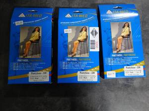 lot 3200 image: Lot of 3 ITA-MED Sheer Pantyhose - Compression (20-30mmHg)