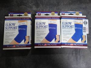 lot 3201 image: Lot of 3 FLA ProLite Elbow Support Knitted Pullover