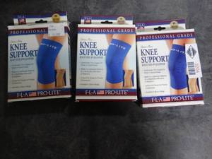 lot 3204 image: Lot of 3 FLA ProLite Knee Support Knitted Pullover - Size Medium