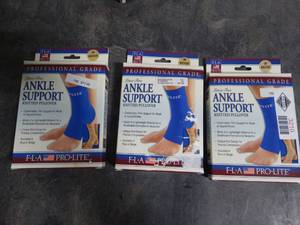 lot 3210 image: Lot of 3 FLA ProLite Ankle Support Knitted Pullover- Size Medium