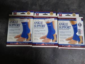 lot 3212 image: Lot of 3 FLA ProLite Ankle Support Knitted Pullover- Size Extra Large