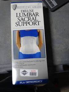 lot 3229 image: FLA Orthopedics Deluxe Lumbar Sacral Support - Size Medium