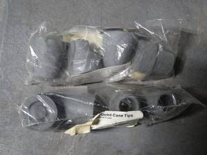lot 3233 image: Lot of new cane tips walker tips