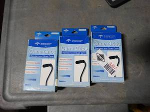 lot 3237 image: Lot of 3 Medline Cane Grips