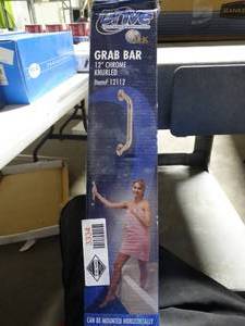 lot 3334 image: Drive 12 Chrome Knurled Grab Bar