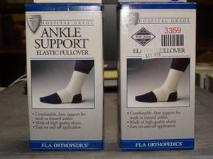 lot 3359 image: Lot of 2 FLA Orthopedics Ankle Support Elastic Pullover - Size XL