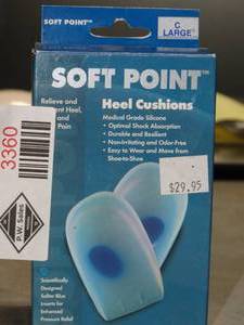 lot 3360 image: Soft Point Heel Cushions - Size Large