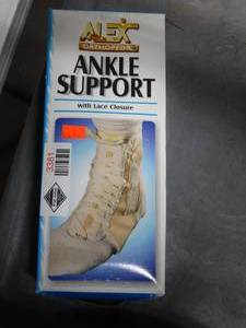 lot 3381 image: Alex Orthopedic Ankle Support With Lace Closure - Size Large