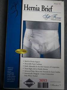 lot 3693 image: Soft Form Hernia Brief - Size Medium