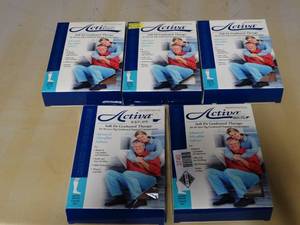 lot 3740 image: Lot of 5 Activa Knee High Socks 20-30 mm Hg- Size Small
