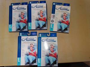lot 3744 image: Lot of 5 Activa Knee High Socks 20-30 mm Hg- Size Small