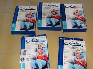lot 3745 image: Lot of 5 Activa Knee High Socks 20-30 mm Hg- Size Small
