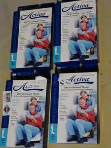 lot 3749 image: Lot of 4 Activa Knee High Socks 20-30 mm Hg- Size Medium