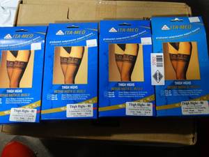 lot 3782 image: Lot of 3 ITA-MED Thigh High Socks - Compression (20-30mmHg) Size Large