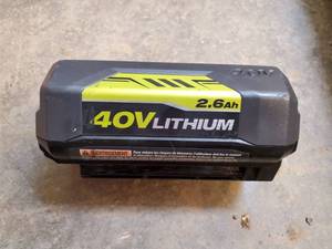 lot 5114 image: Ryobi 40V 2.6Ah Lithium Battery