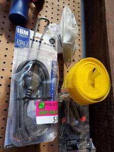 lot 5147 image: Printer Cables, Garage Door Parts, Flags
