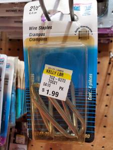 lot 5160 image: Wire Staples, Mending Braces, Corner Braces