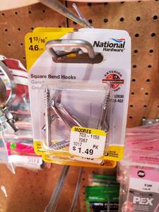 lot 5171 image: Square Bend Hooks, Ceiling Hooks