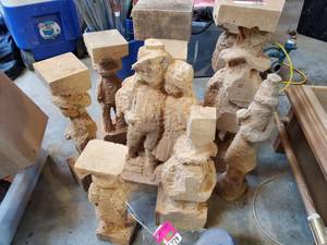 lot 5230 image: Hand Carved Figures