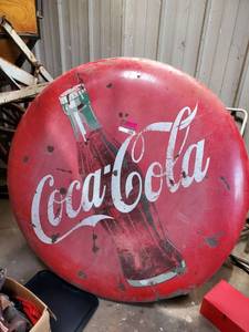 lot 5006 image: 4ft Metal Coca Cola Sign