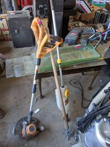 lot 5036 image: Worx Weed Eater, Wagner DeckMaster Pad System Missing Parts, Cultivator And Lawn And Garden Torch
