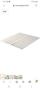 lot 1016 image: Zinus Annemarie Solid Wood Bed Support Slats Fabric Covered Bunkie Board Twin