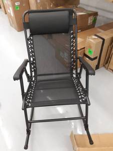 lot 1035 image: Amazonbasics Foldable Rocking Chair - Black