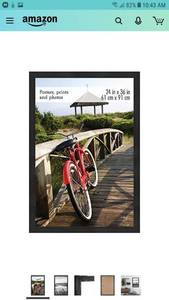lot 1036 image: 24 in x 36 in poster . prints and photo frame